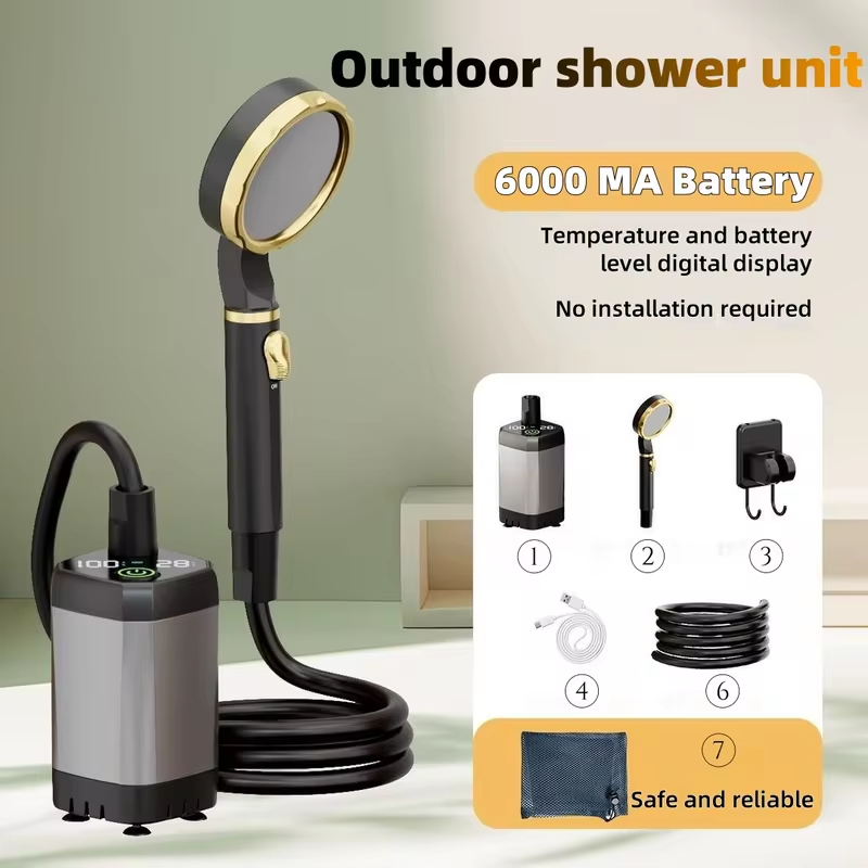 Outdoor Camping Showers - Unidade de Chuveiro Elétrico Portátil para