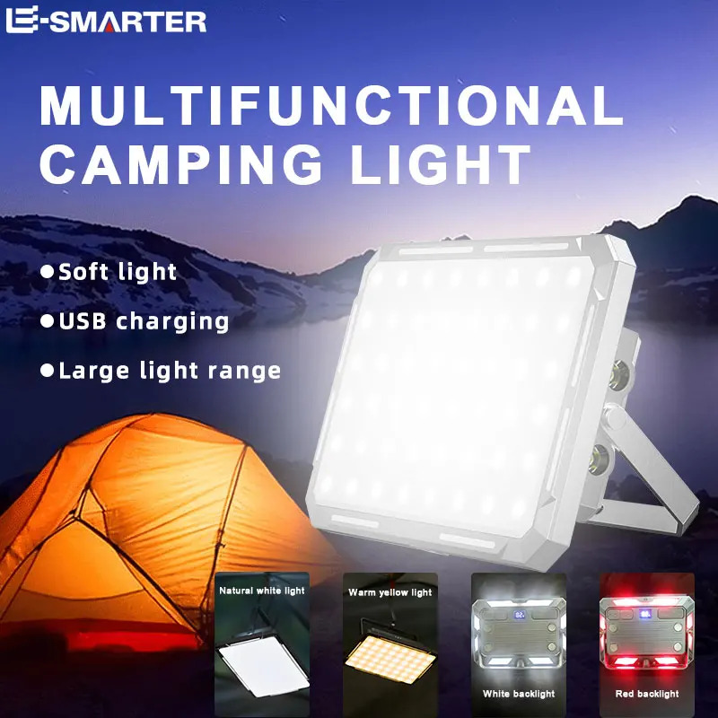 Outdoor Camping Tent Waterproof - Led barraca de acampamento luz recarregável