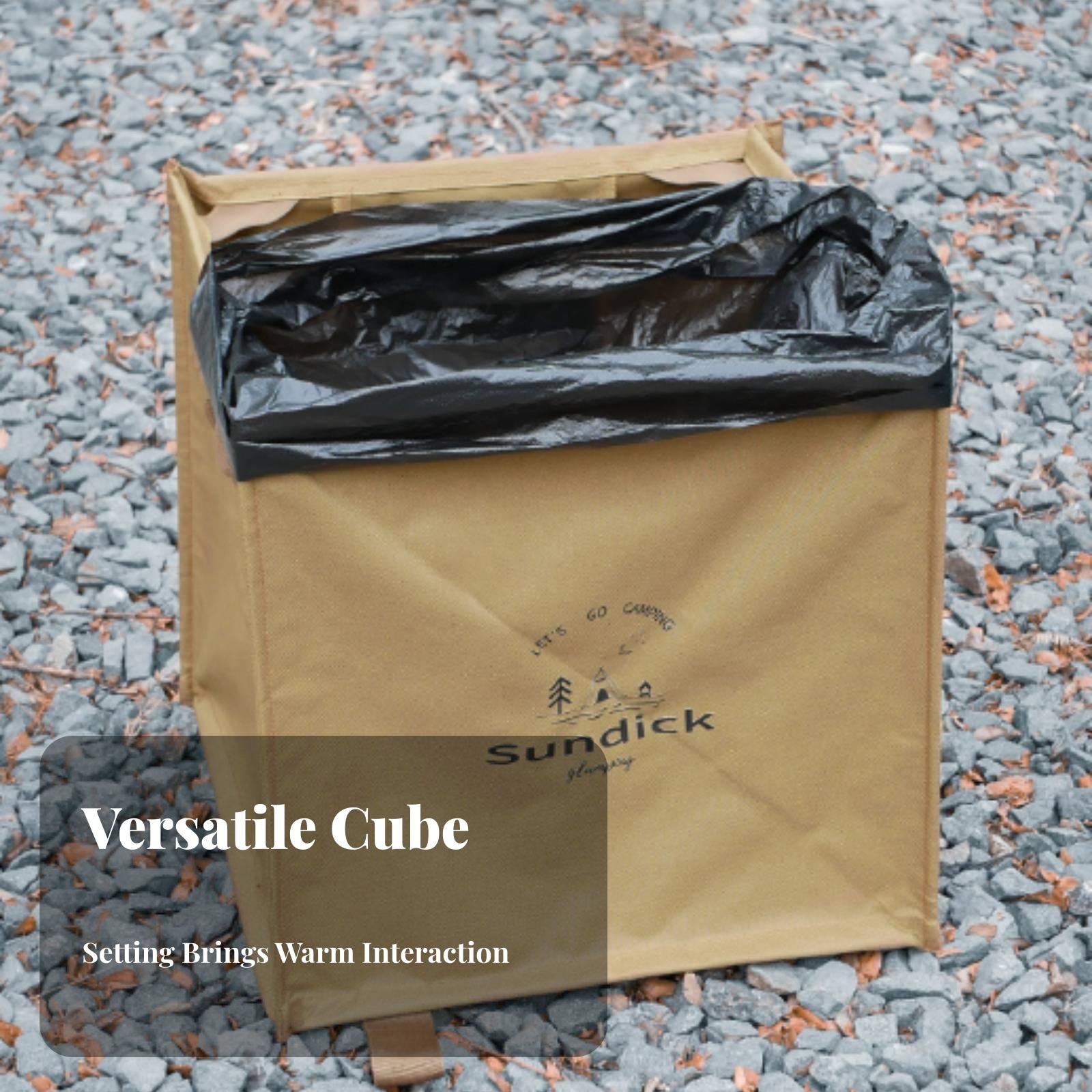 Outdoor Camping Bin - Lixeira de Camping Robusta e Dobrável,