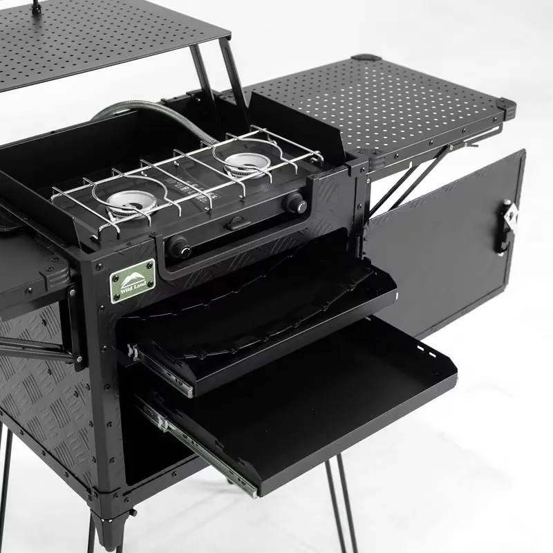 Outdoor Camping Kitchen Setup - Conjunto de Cozinha para Camping Familiar