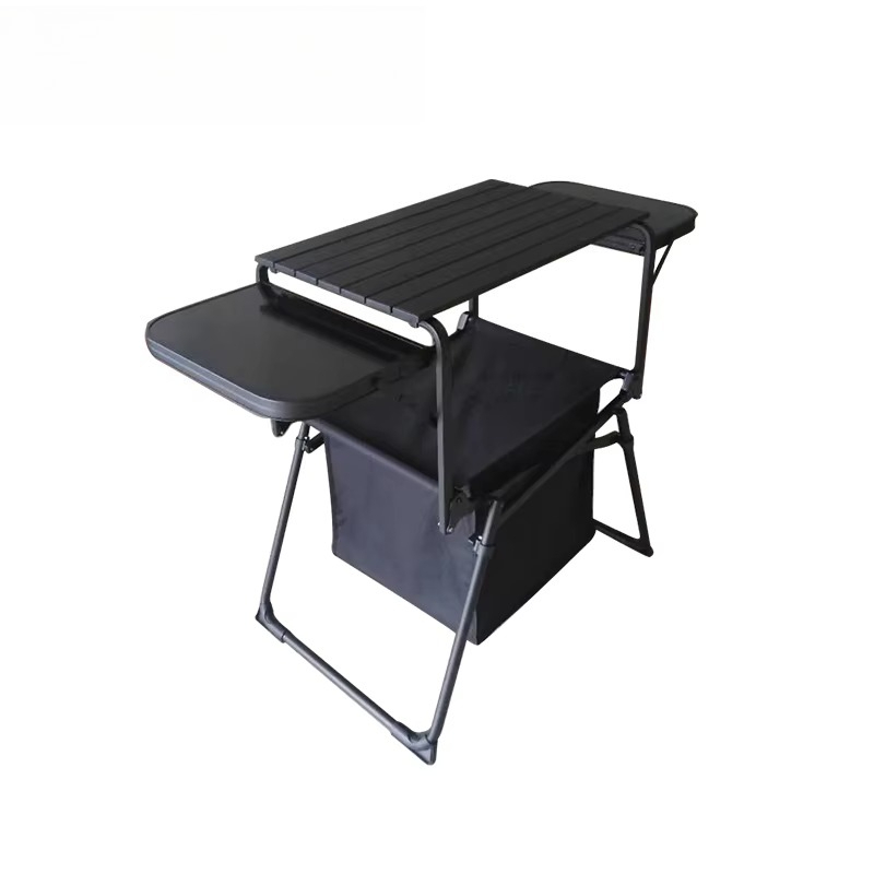 Outdoor Camping Kitchen Setup - Mesa Dobrável de Alumínio para Cozinha