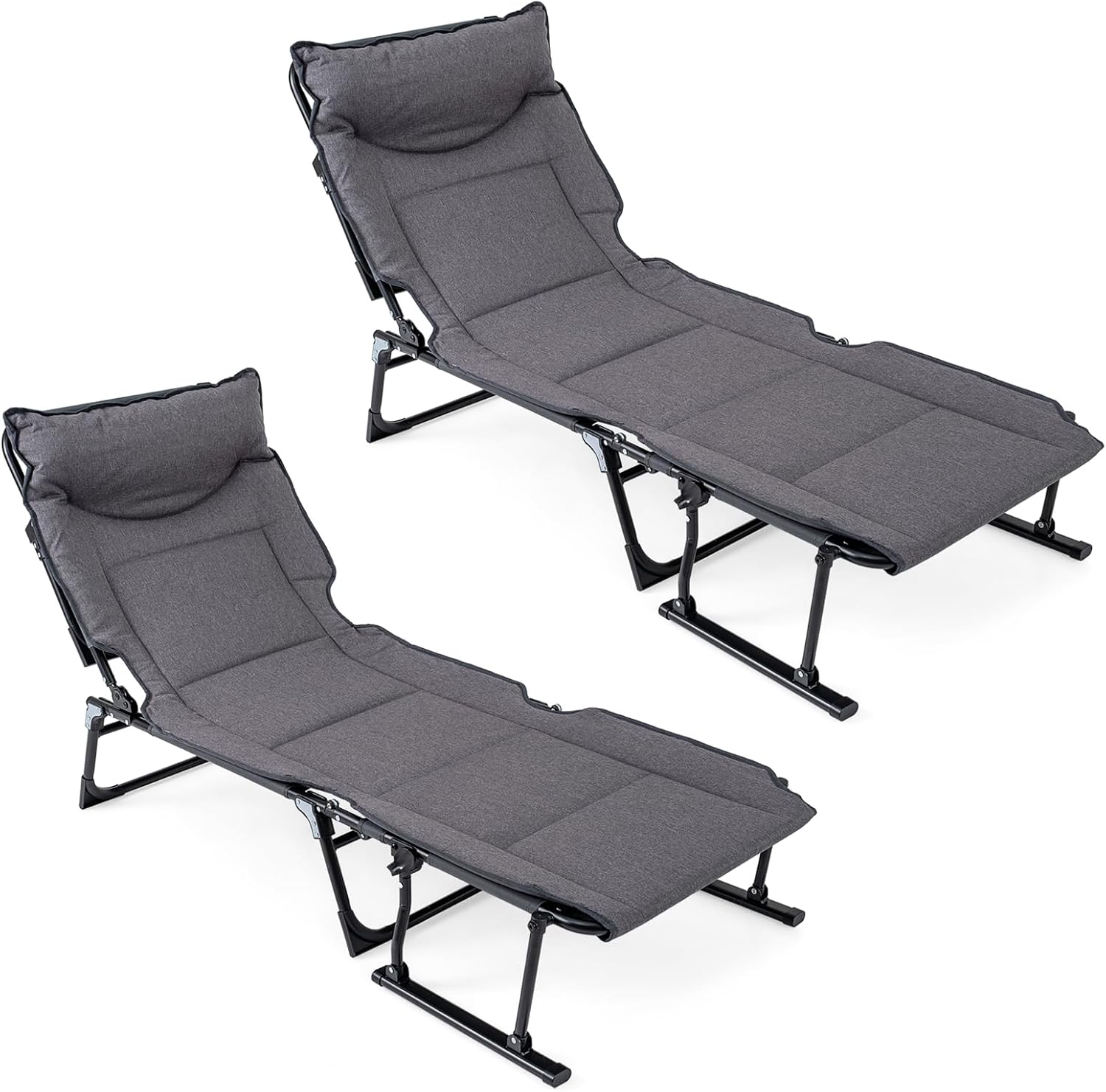 Outdoor Camping Folding Chairs - Conjunto de 2 Cadeiras Dobráveis para