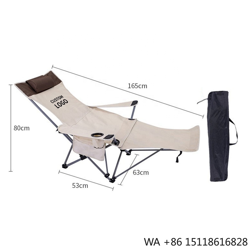 Outdoor Camping Folding Chairs - Cadeira Reclinável Portátil e Dobrável, Leve