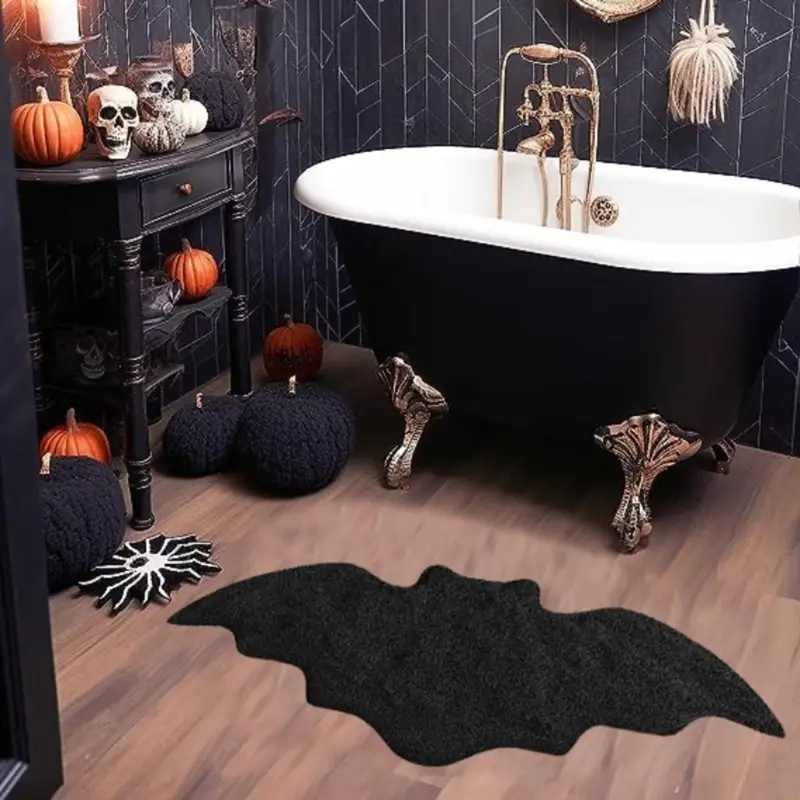 Outdoor Camping Kitchen Setup - Tapete de morcego preto para halloween,