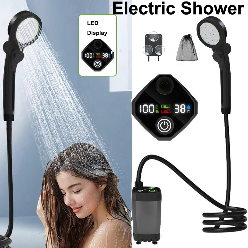 Outdoor Camping Showers - Conjunto de Chuveiro Elétrico Portátil com