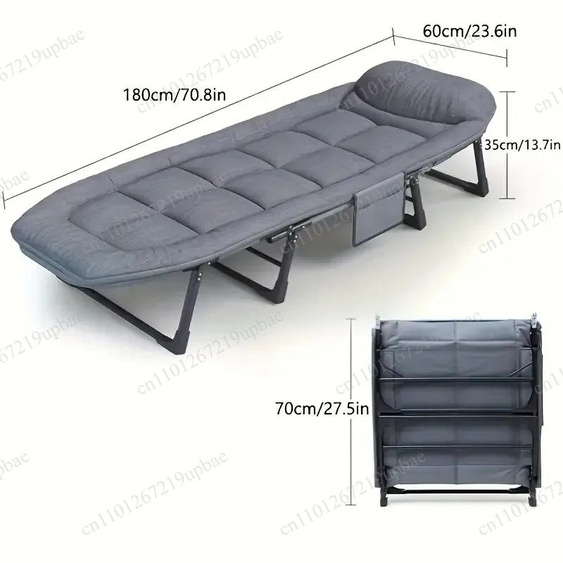 Outdoor Camping Folding Chairs - Cama Dobrável Portátil para Dormir, Cadeira