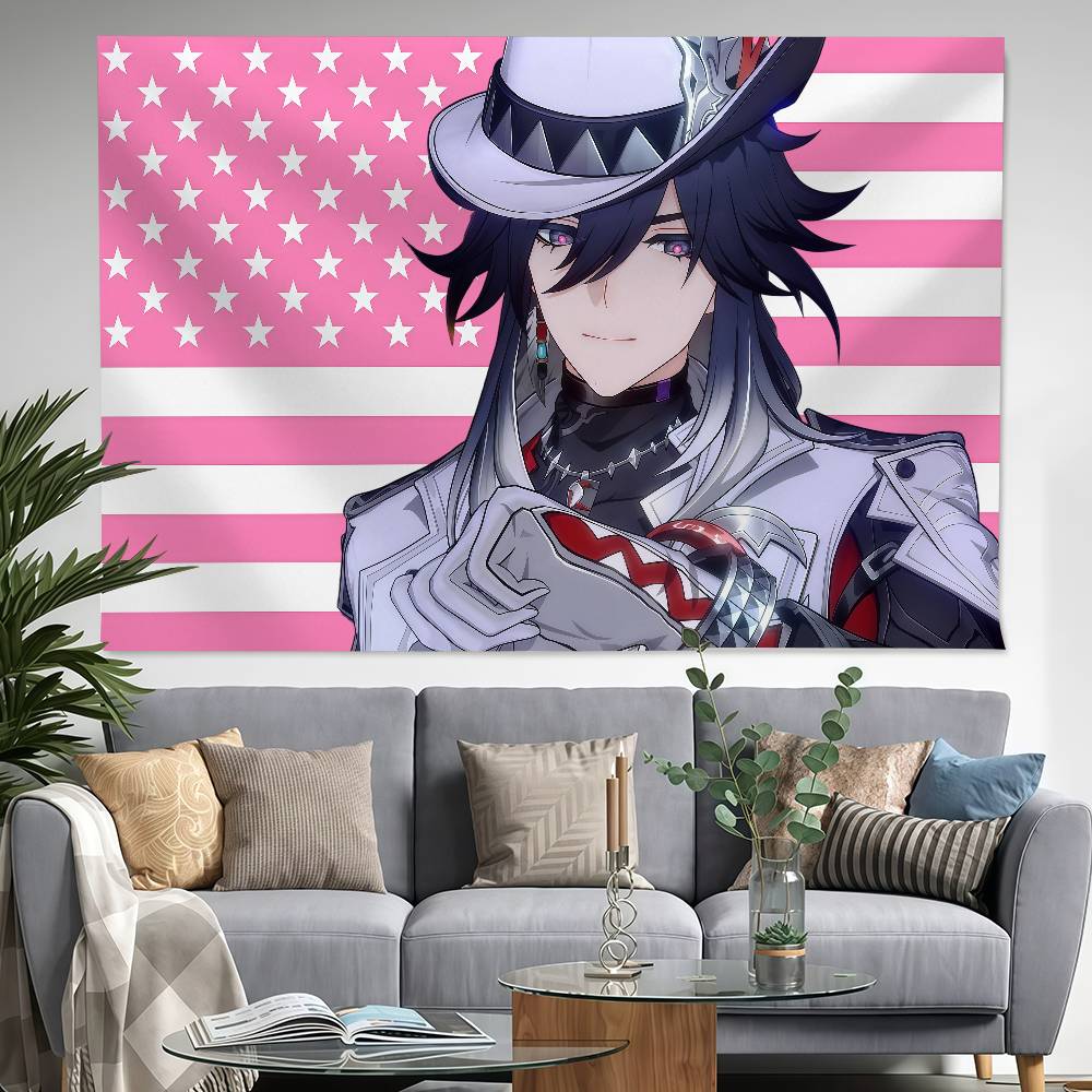 Outdoor Camping Usa - Bandeira Decorativa Ashveil Honkai Star Rail