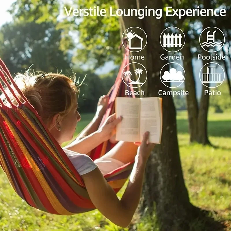 Rede de lona para acampamento, - Outdoor Camping Hammock avaliação e preço