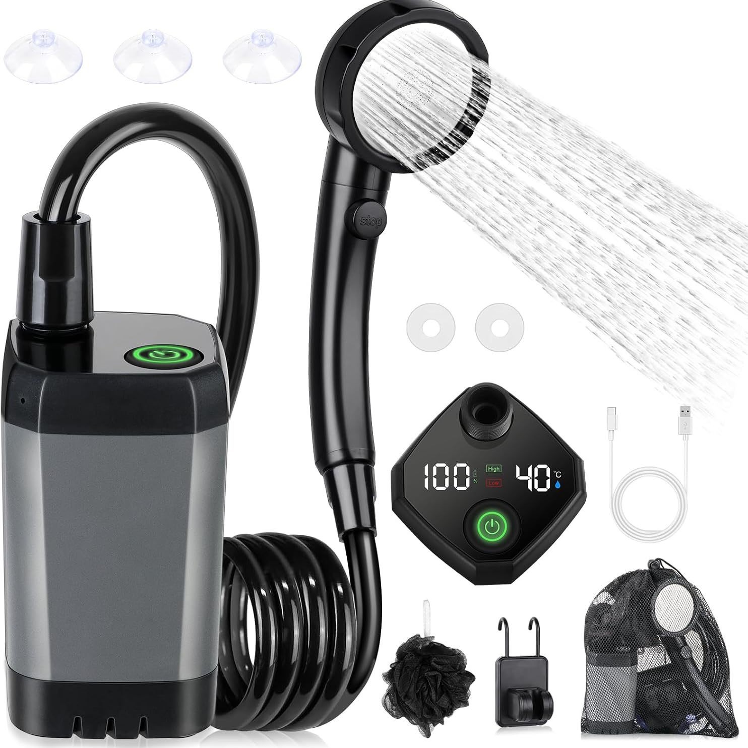 Chuveiro Elétrico Portátil Aut - Outdoor Camping Showers avaliação e preço