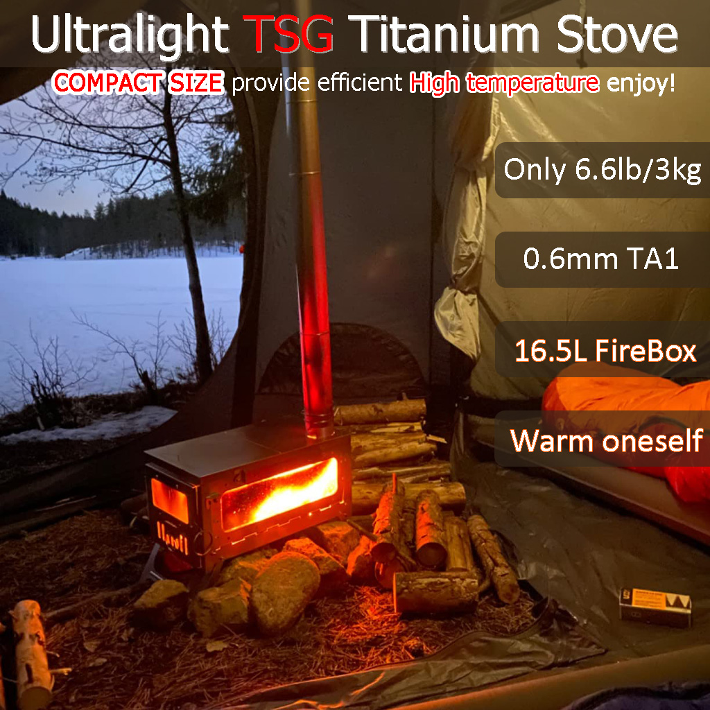 Fogão de Tenda TSG de Titânio, - Outdoor Camping Usa avaliação e preço