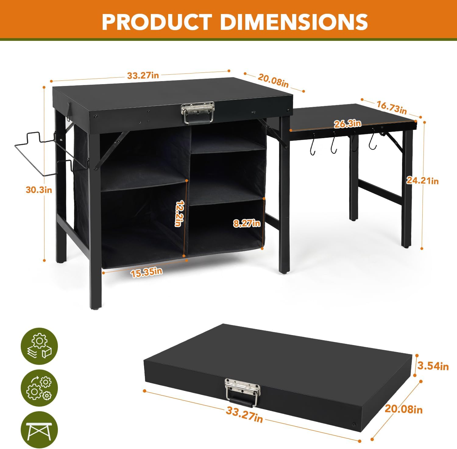 Suporte Portátil Dobrável para - Outdoor Camping Kitchen Setup avaliação e preço