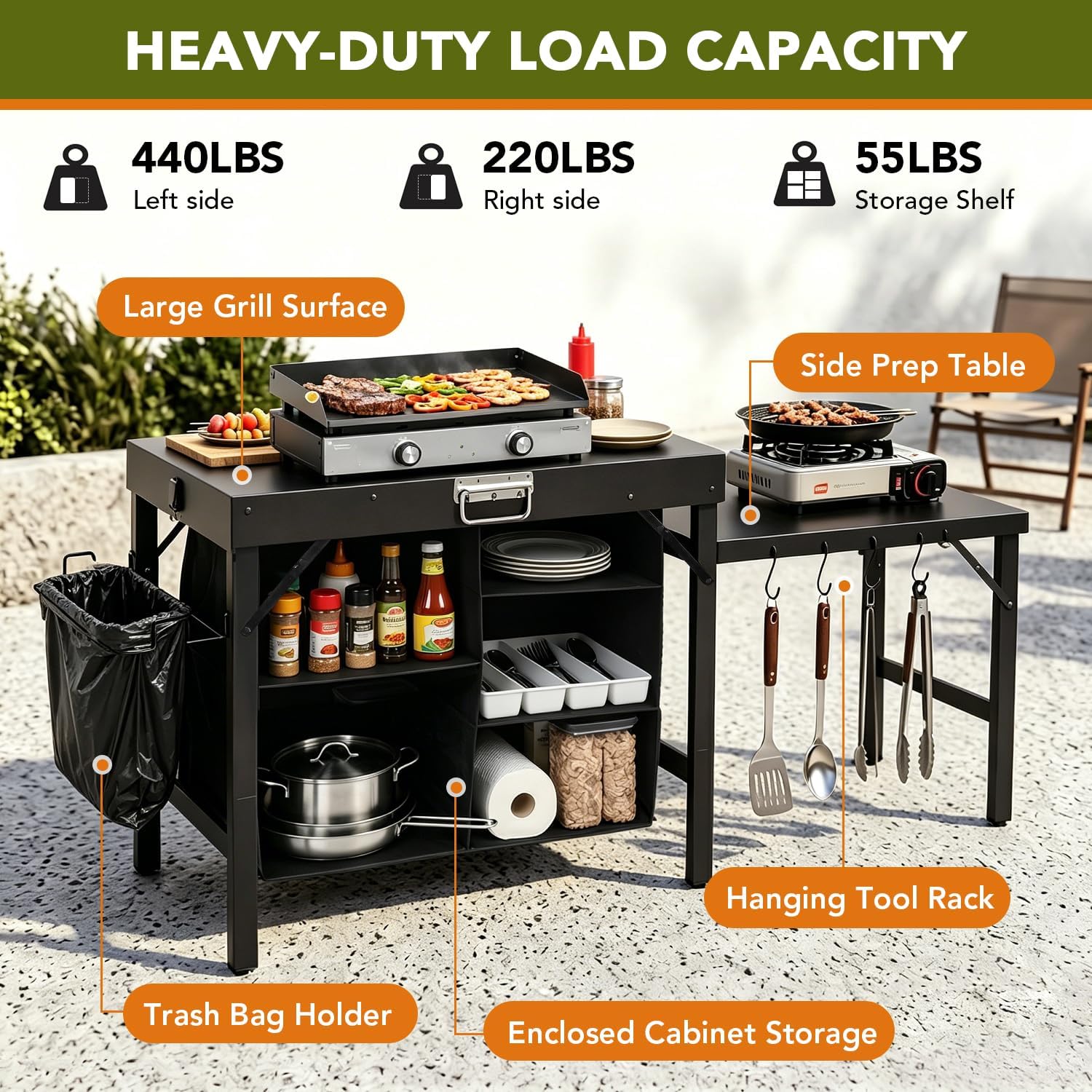 Suporte Portátil Dobrável para - Outdoor Camping Kitchen Setup avaliação e preço
