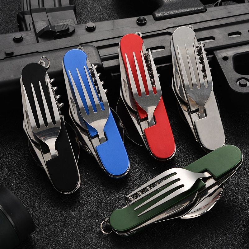 4 em 1 utensílios de mesa dobr - Outdoor Camping Uk avaliação e preço