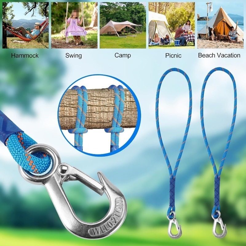 1/2 Peças de Corda de Nylon co - Outdoor Camping Hammock avaliação e preço