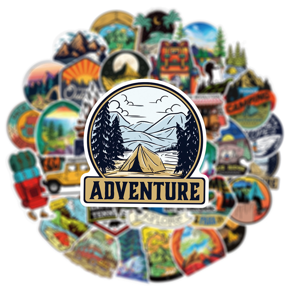 10/30/50/100pcs Adesivos de De - Outdoor Camping Toys avaliação e preço