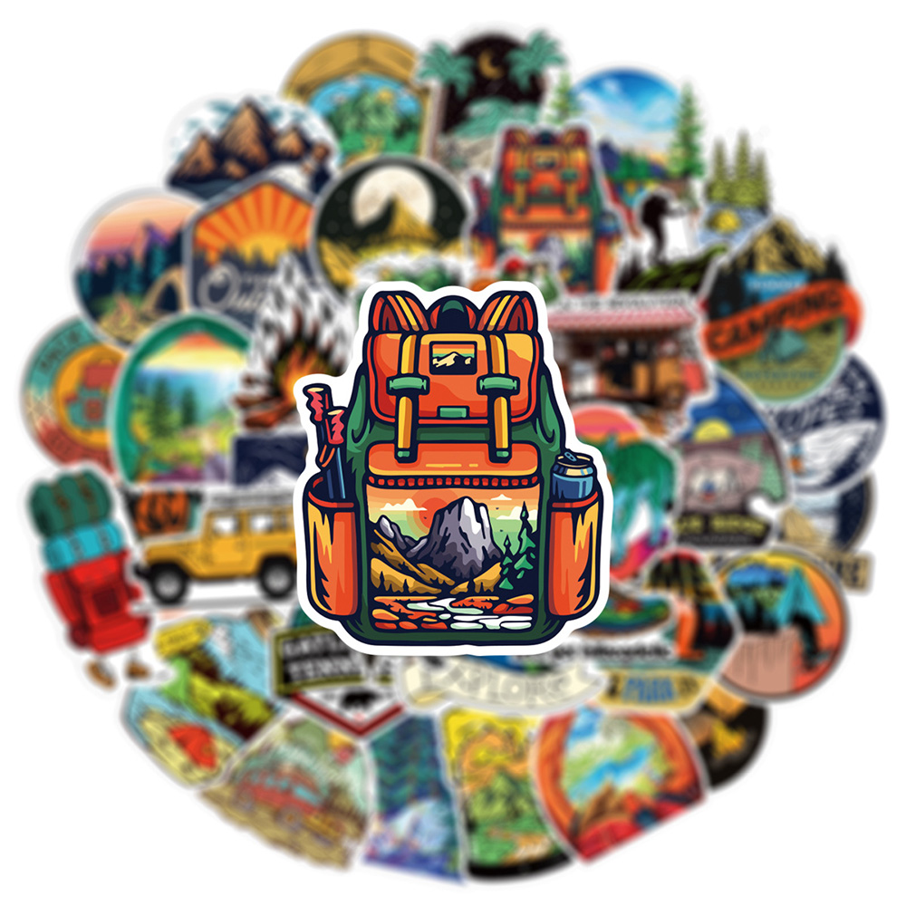 10/30/50/100pcs Adesivos de De - Outdoor Camping Toys avaliação e preço