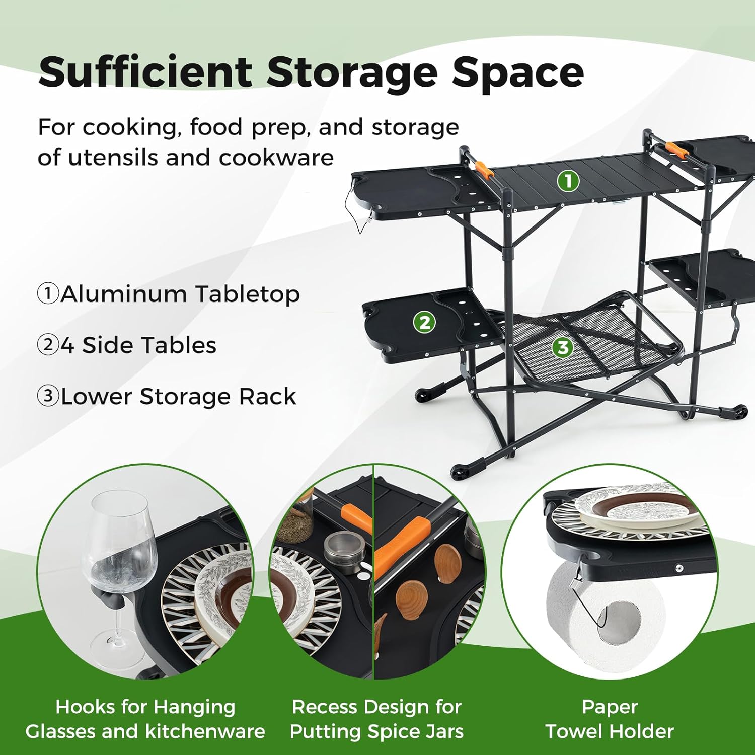 Mesa de Cozinha Portátil Dobrá - Outdoor Camping Kitchen Setup avaliação e preço