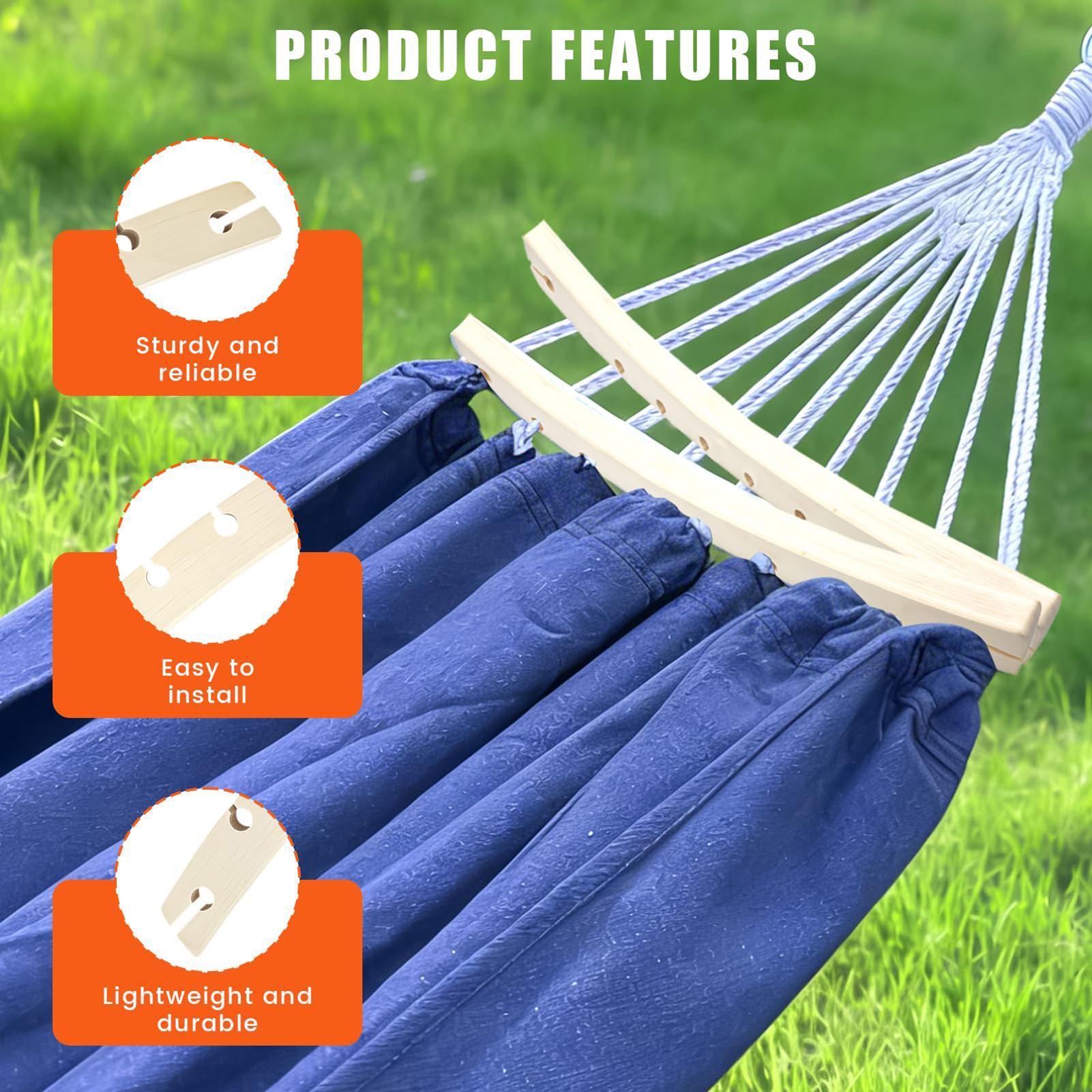 2 Peças de Barra de Madeira co - Outdoor Camping Hammock avaliação e preço