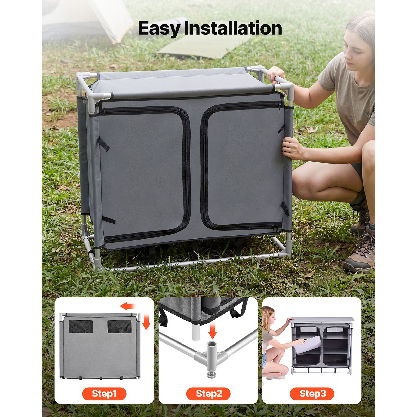 Armário de Armazenamento para  - Outdoor Camping Kitchen Setup avaliação e preço